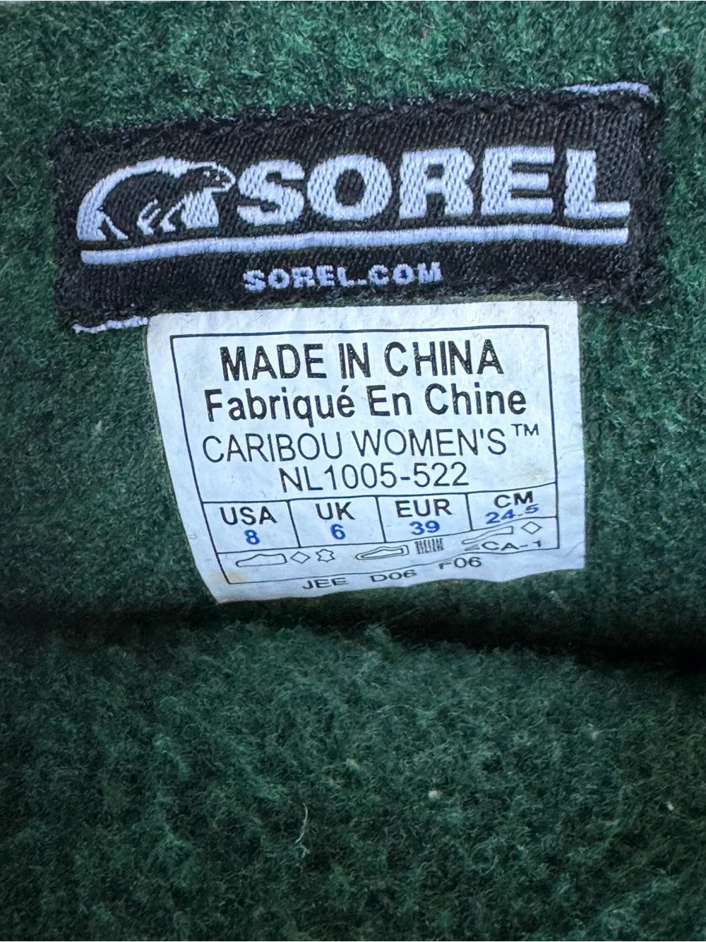 Sorel Lavender Caribou Snow Boots W8/EU39